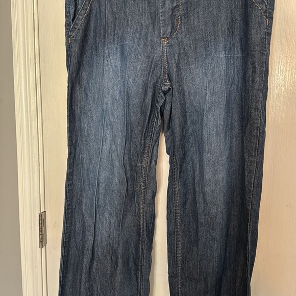 Christopher & Banks Boho style baggy wide leg jeans 10 - Picture 4 of 14